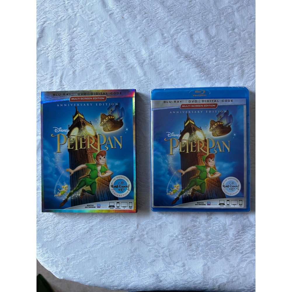 Disney Peter Pan Blu-ray DVD Digital Anniversary Edition Signature Collection